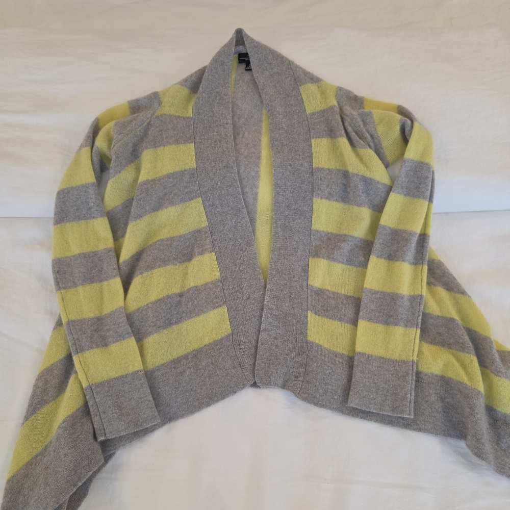 LINE Cashmere and Yellow Striped Cardigan